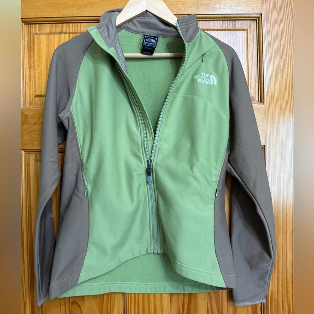 The North Face women's Flight Series vintage green brown full zip jacket size S